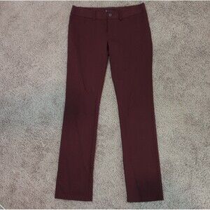 INC International Concepts Women's Burgundy Dress Pants Rayon Straight Leg